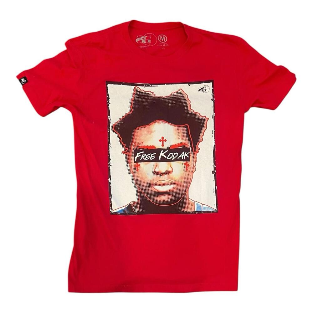 Sniper Gang Free Kodak T-Shirt Size M Orange Rare Authentic SNIPER GANG APPAREL